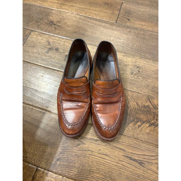 Allen Edmonds Randolph Penny Loafer in Coffee Brown Leather 10 men’s - Picture 1 of 10